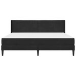 vidaXL Cadre de lit avec matelas Noir 200 x 200 cm Velours