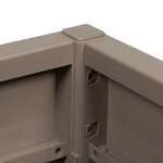 vidaXL Jardinière marron clair 36 x 36 x 35 cm en PP