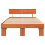vidaXL Cadre de lit Marron cire 120 x 190 cm Bois massif en pin