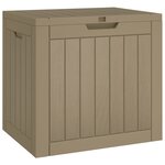 vidaXL Boîte de stockage de jardin gris 55 5x43x53 cm polypropylène