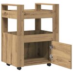vidaXL Chariot de cuisine chêne artisanal 60 x 45 x 80 cm