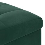 vidaXL Pouf de rangement Vert foncé 40 x 40 x 45 cm Velours