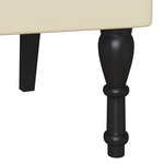 vidaXL Banc Chesterfield Crème 119.5 x 64.5 x 75 cm Cuir synthétique