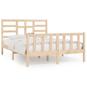 vidaXL Cadre de lit sans matelas 150x200 cm bois massif