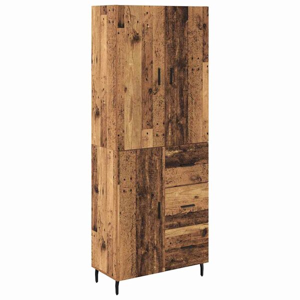 vidaXL Haut Armoire avec tiroir Bois Ancien 69 5 x 34 x 180 cm