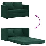 vidaXL Canapé-lit 2 en 1 vert foncé 122x204x55 cm velours