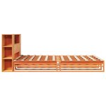 vidaXL Lit bibliothèque sans matelas cire marron 120x190cm bois massif