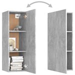 vidaXL Meubles TV 2 Pièces Gris béton 30 5x30x90 cm Bois d’ingénierie