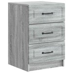 vidaXL Cabinet de chevet avec tiroir Sonoma gris 43 x 41 x 63 5 cm
