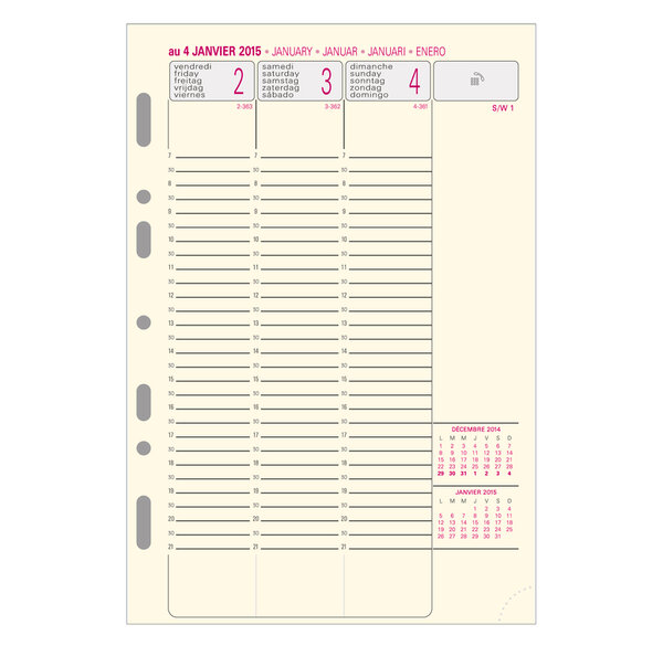 Recharge Exatime 21 ivoire sem/2 pages EXACOMPTA