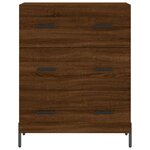 vidaXL Buffet haut Chêne marron 69 5x34x180 cm Bois d'ingénierie