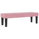 vidaXL Lit Box Spring avec Matelas & Banc Rose 120x200 cm Velours