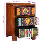 vidaXL Table de chevet 40x40x60 cm bois d'acacia massif