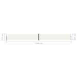 vidaXL Auvent latéral rétractable Crème 117x1200 cm