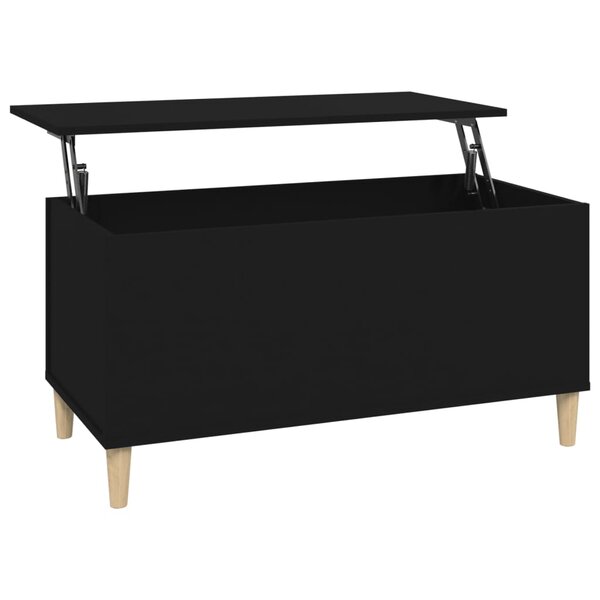 vidaXL Table basse Noir 90x44 5x45 cm Bois d'ingénierie