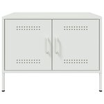 vidaXL Table basse blanc 68x50x50 5 cm acier laminé à froid