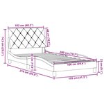 vidaXL Cadre de lit sans matelas marron foncé 100x200 cm tissu