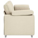 vidaXL Canapé avec coussin avec oreiller Beige 219 x 77 x 82 cm Lin
