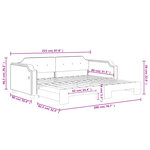 vidaXL Lit de jour avec lit gigogne crème 80x200 cm tissu