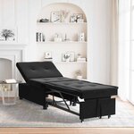 vidaXL Canapé-lit Noir 67 x 194 x 38 cm Velours