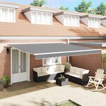 vidaXL Auvent Blanc 4 × 3 5 m Métal