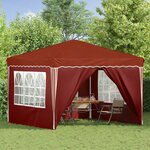 vidaXL Tente de fête pop-up 288 x 288 x 245 cm Terre cuite