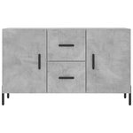vidaXL Buffet gris béton 100x36x60 cm bois d'ingénierie