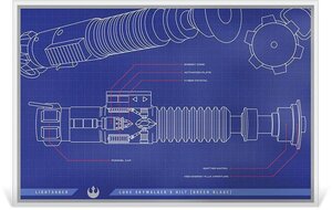 Pièce de monnaie en Argent 2 Dollars g 31.1 (1 oz) Millésime 2025 Blueprint LUKE SKYWALKER LIGHTSABER