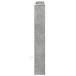 vidaXL Armoire tête de lit avec LED gris béton 100x16 5x103 5 cm