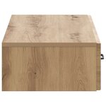 vidaXL Table d'appoint murale Chêne artisanal 87 5 x 34 5 x 17 cm