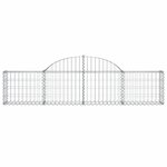 vidaXL Paniers à gabions arqués 11 Pièces 200x30x40/60 cm Fer galvanisé