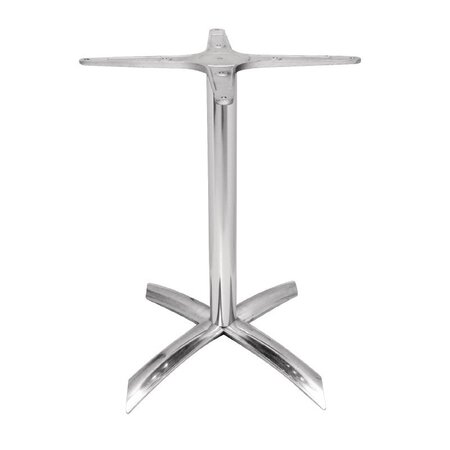 Pied de table à plateau carré de 600 mm basculant aluminium - bolero -  - aluminium 618x618x680mm