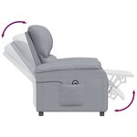 vidaXL Fauteuil inclinable électrique Gris clair Tissu