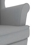 vidaXL Chaise à bascule avec repose-pied Gris clair Tissu