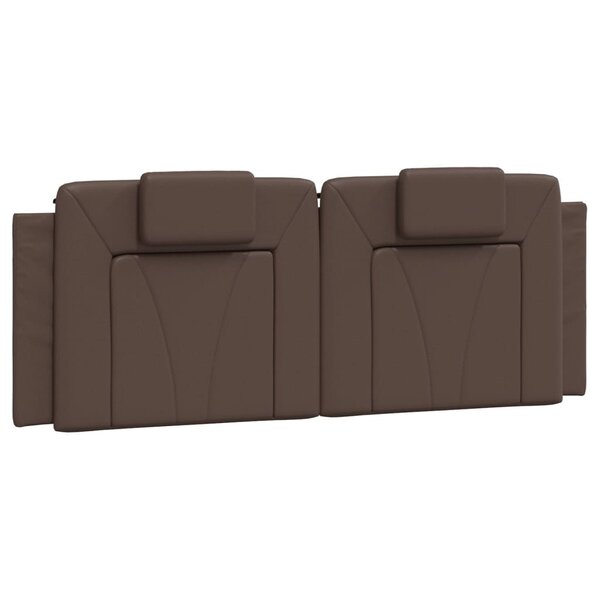 vidaXL Coussin de tête de lit Viana marron 120 cm similicuir