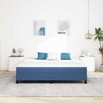 vidaXL Matelas de Lit avec matelas Bleu 180 x 200 cm tissu