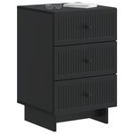vidaXL Cabinet de chevet Noir 43 x 41 x 66 5 cm Bois d'ingénierie