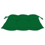 vidaXL Chaises de jardin et coussins vert lot de 4 Bois de teck massif