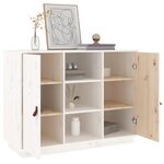 vidaXL Buffet Blanc 100x40x75 cm Bois massif de pin