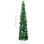 vidaXL Sapin de Noël artificiel escamotable vert 150 cm PET