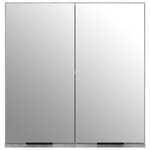 vidaXL Armoire à miroir de salle de bain Sonoma gris 64x20x67 cm