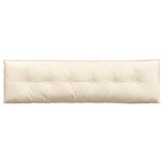 vidaXL Coussin de Dos Crème 180 x 50 cm Tissu en velours côtelé