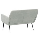 vidaXL Banc Gris clair 108x79x79 cm Velours