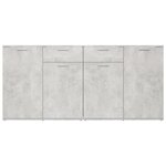 vidaXL Buffet Gris béton 160x36x75 cm Bois d'ingénierie