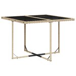 vidaXL Ensemble à manger de jardin avec coussins 5Pièces Beige poly rotin