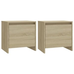 vidaXL Tables de chevet 2 Pièces chêne sonoma bois d'ingénierie