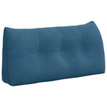 vidaXL Coussin de Dos Bleu 100 x 24 x 50 cm Velours