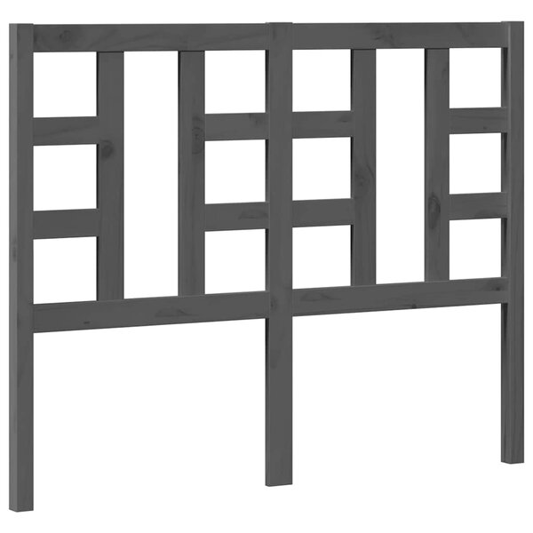 vidaXL Tête de lit Gris 126x4x100 cm Bois massif de pin