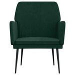 vidaXL Fauteuil Vert foncé 62x79x79 cm Velours