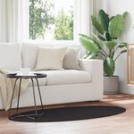 vidaXL Tapis "HUARTE" Noir 80x150 cm Ovale
